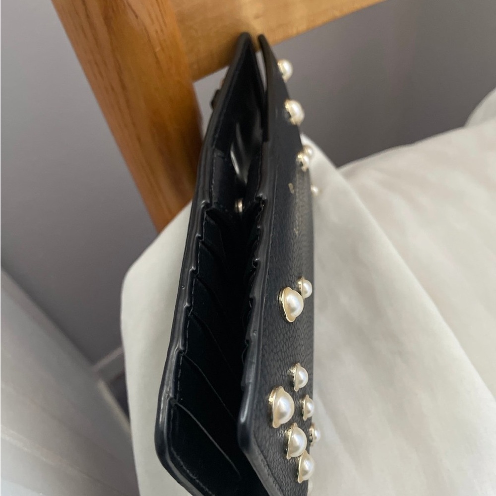Kate Spade Black Wallet with Pearl Details - Picture 10 of 11
